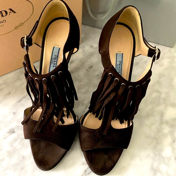 PRADA Suede Sandals - Picture 1 of 8